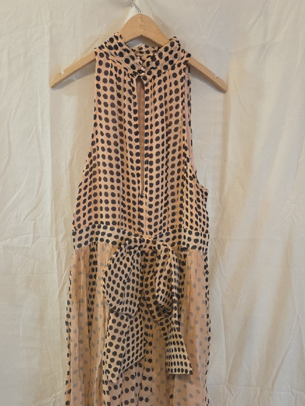 Anthropologie Sleeveless Mock‑Neck Back‑Bow Swing Midi Dress – NWT – Size 1X - Picture 5 of 8